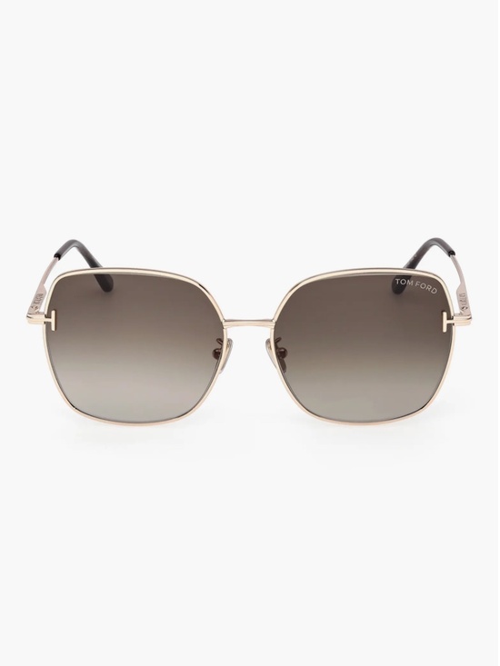 Tom Ford Women Sunglasses Rose Gold Havana Brown Gradient Square FT0839 52F NEW main image 6